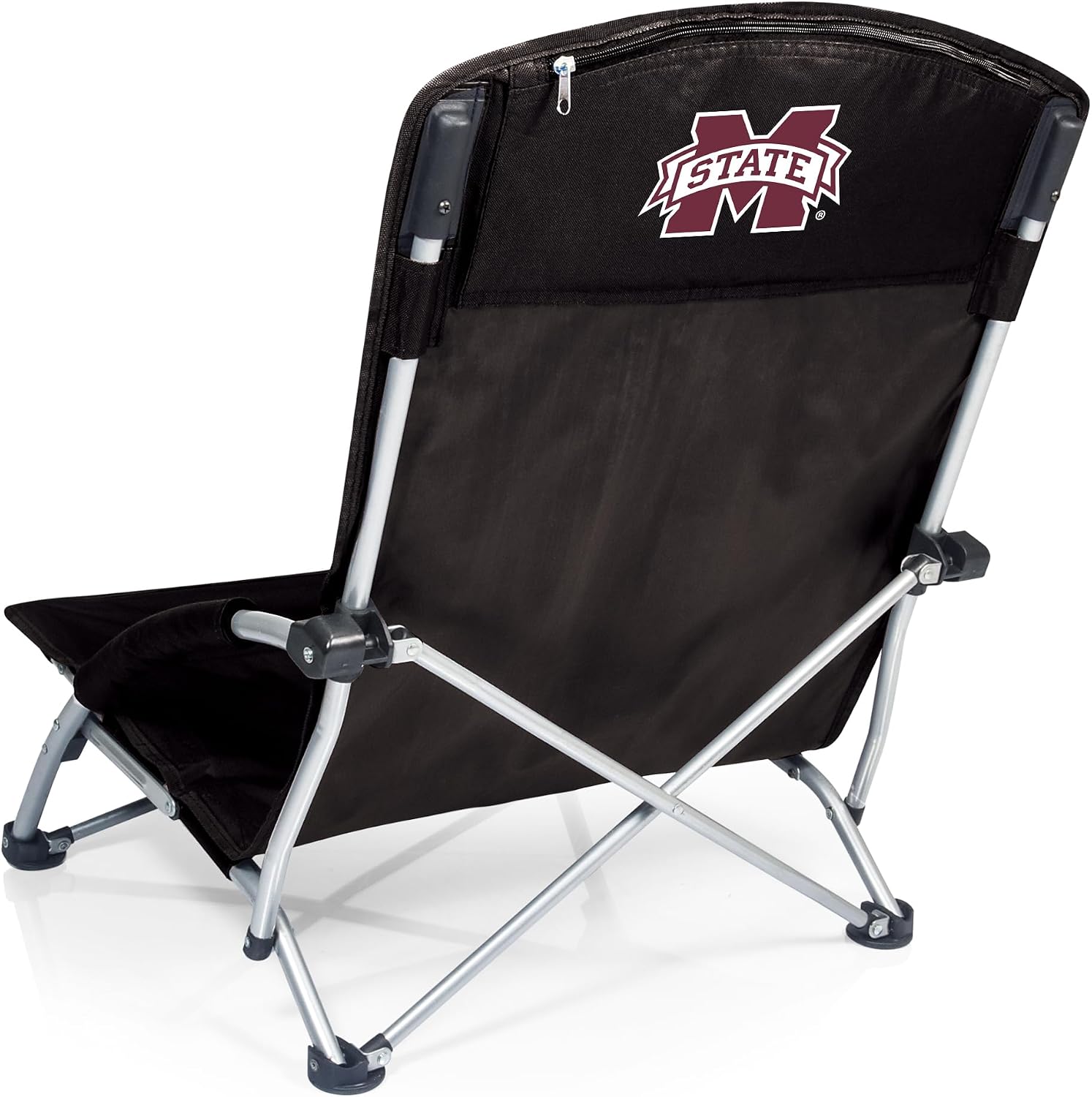 Picnic TIME NCAA Tranquility Beach Chair with Carry Bag - Low Beach Chair for Adults - Low Lawn Chair