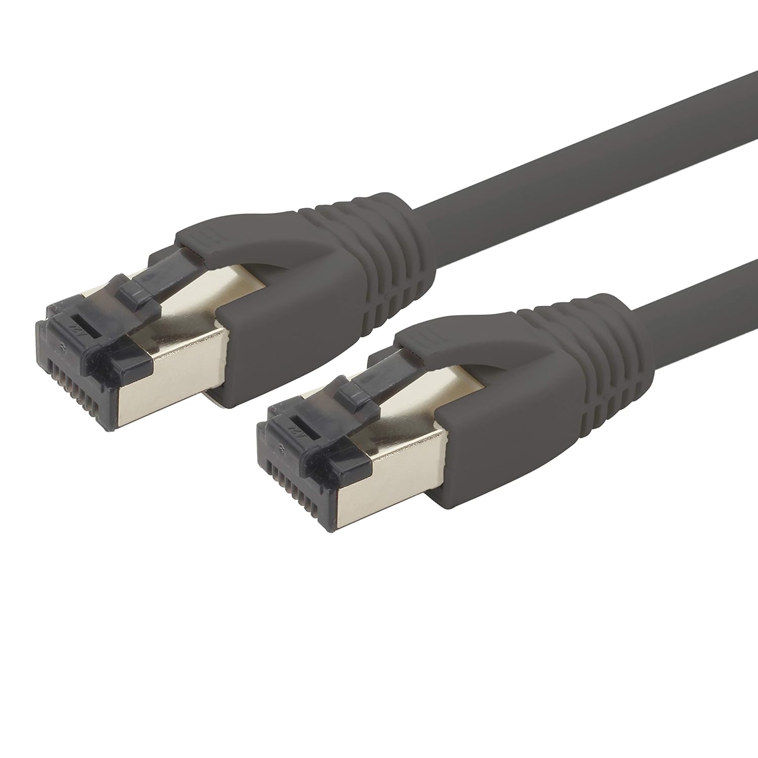1aTTack.de Сетевой кабель Cat 8 7,5 м, черный - 1 шт. Патч-кабель Ethernet Cat.8 LAN 2000 МГц 40 Гбит/с 40 Gbase-T Poe+ LSZH - 1 x