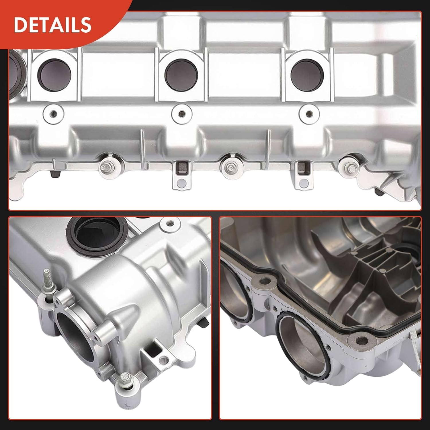 A-Premium Upgraded Aluminum Left and Right Side Engine Valve Cover with Valve Cover Gasket & Bolt Compatible with Ram 1500 & Jeep Grand Cherokee, Wrangler, Cherokee & Dodge & Chrysler & Volkswagen