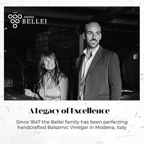 Miniatura 7 de Acetaia Bellei Denso Dolce Balsámico italiano  Caja de regalo de vinagre italiano gourmet, aderezo italiano dulce, acidez ligera, balsámico de