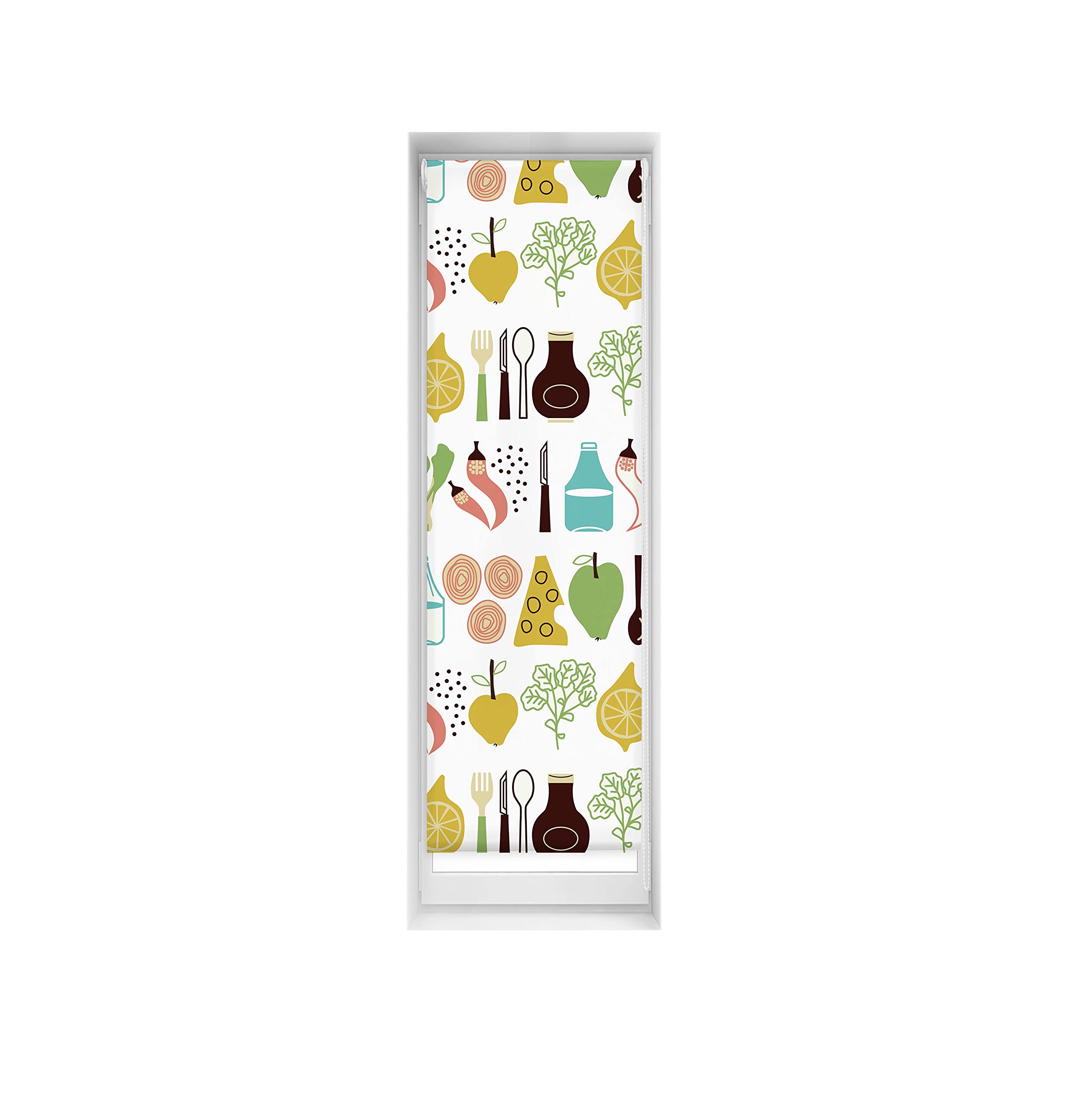 Blindecor Easy Blind, No Drilling Required, Printed, Translucent, Digital Print, 40 x 150 cm (Width x Height), Fabric Size 37 x 145 cm
