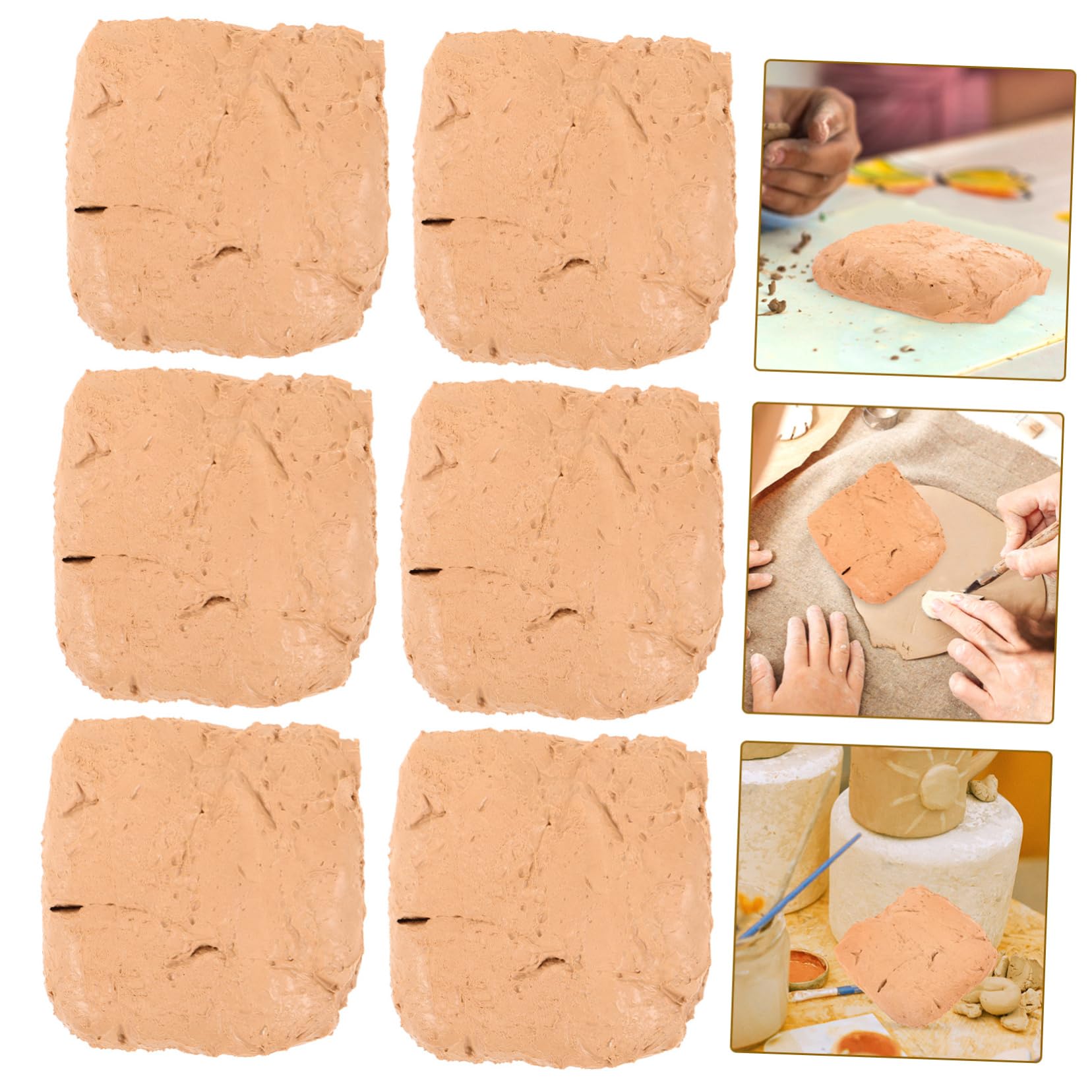 Arcilla de Modelar para Manualidades, 6 Piezas Beige de Secado al Aire | Textura Suave y Firme, 200g por Bolsa, para Bricolaje y Principiantes en Modelado