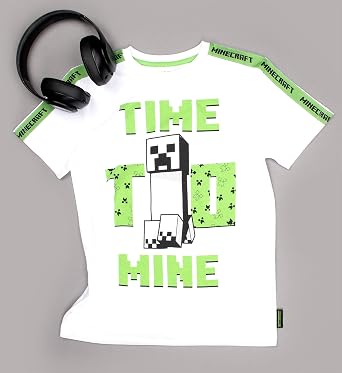 Minecraft - Clothes - Boys T Shirt - Gamer Kids Clothes - Creeper T Shirt Gifts - Gifts for Boys - Green -