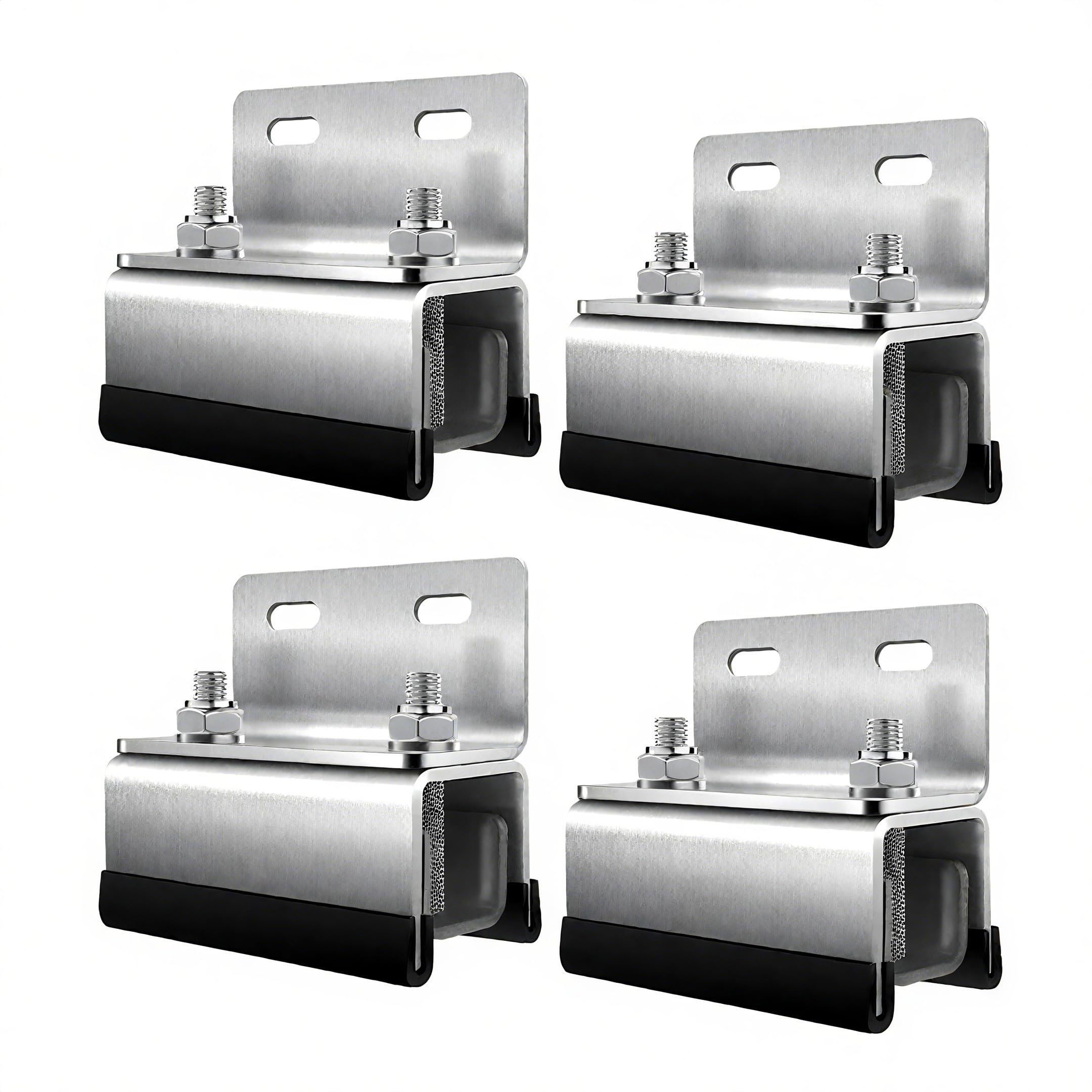 Kit di Montaggio per Portapacchi, Set Completo di Staffe per Tetto, Portapacchi per Furgoni in Acciaio Inox 304, Supporto Fotovoltaico Universale per Camper e Yacht (4 Pezzi)
