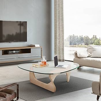 Amazon｜プレミアム ガラス トップ トライアングル コーヒー テーブル