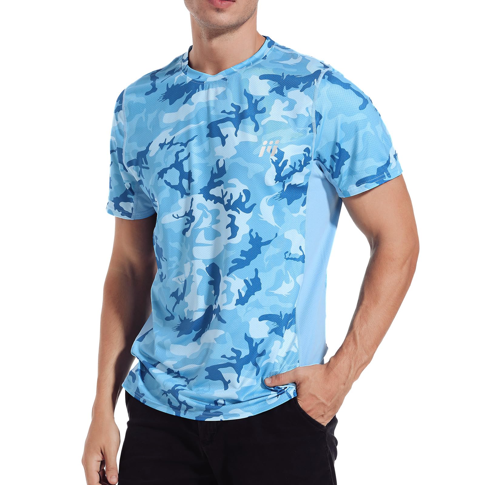 MEETWEE Rash Guard Hombre, Camisa Manga Corta Camiseta UV Camisetas Deporte Técnicas Deportiva T-Shirt de Protección Solar UPF50+ para fútbol Atletismo Correr o Montañismo Surf