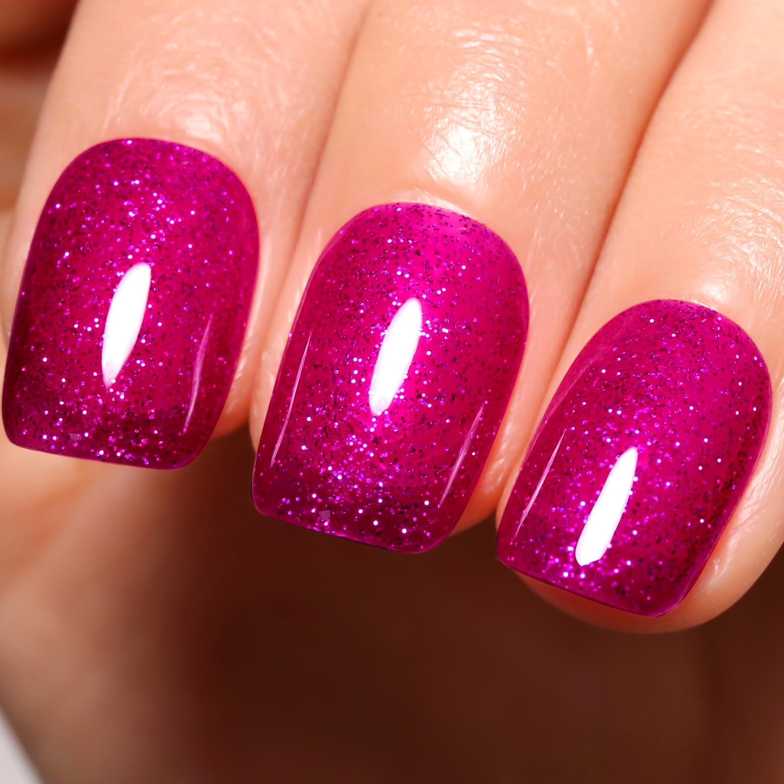 Amazon Firedeep Glitter Hot Pink Gel Nail Polish 1Pcs Rose Red Amazon firedeep glitter hot pink gel nail polish 1pcs rose red