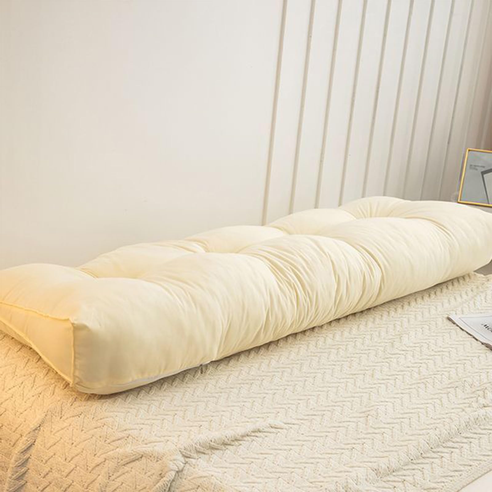 Almohada triangular de lectura, cojín de cuña de color sólido para cama, sofá y dormitorio, almohadilla de respaldo suave de apoyo lumbar, 200 x 50 x 15 cm, ideal para comodidad y relajación