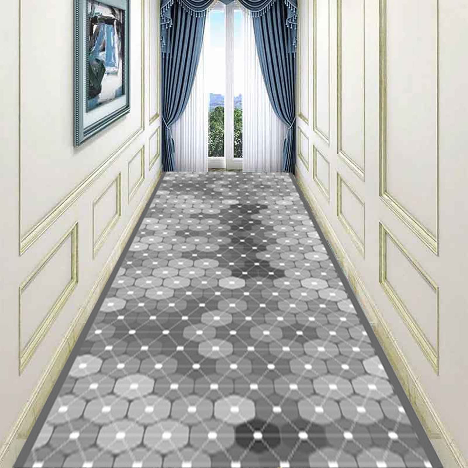 Molto lungo corridoio tappeto corridore grigio stretto corridore tappeti per ingresso corridoio cucina brano larghezza dell'hotel 60 cm 70 cm 80cm lunghezza personalizzabile(80×150cm)