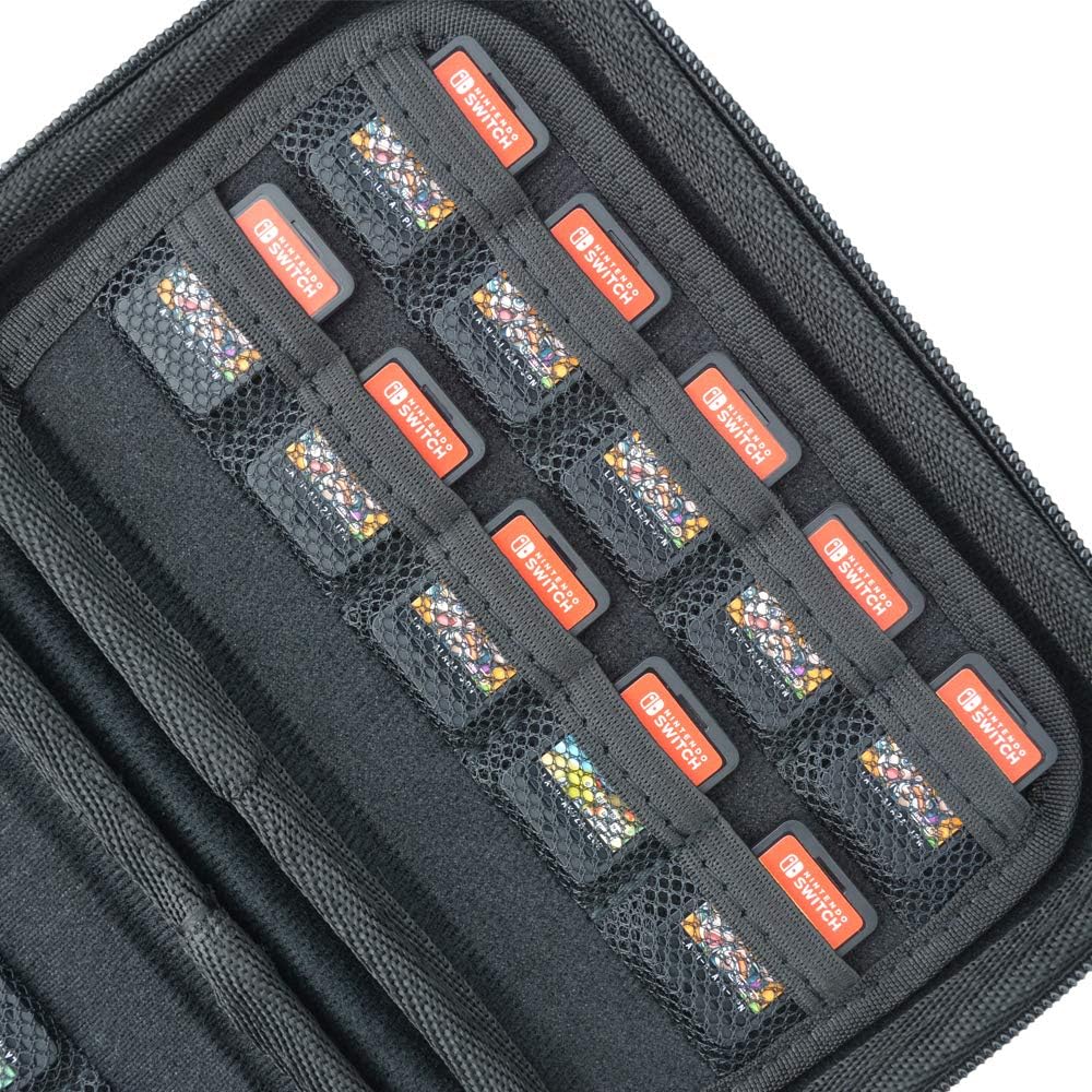 Game Card Holder Storage Case for Nintendo Switch Games or PS Vita Game Case or SD Memory Cards, Black