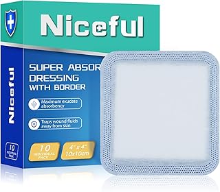 10 Packs Ultra Soft Super Absorbent Wound Dresssing 4x4 in,HSA FSA Eligible, Non-Adhesive Bandages for Wounds Super Absorbent Wound Pad Large