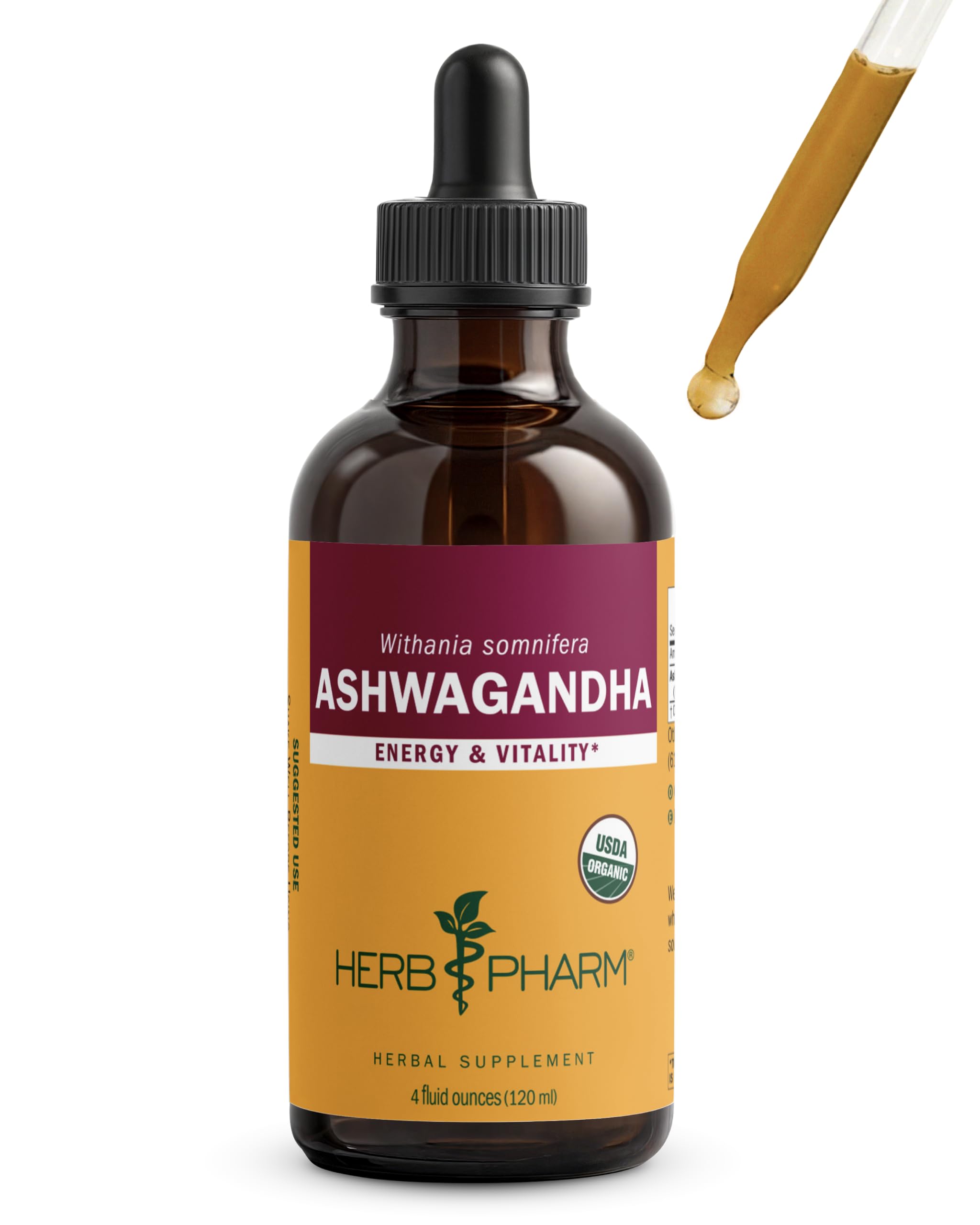 Herb Pharm Organic Ashwagandha Liquid Extract, Alcohol-Free: Mood Support Supplement, Vegan Ashwagandha Root Glycerite, Tasty Non-Bitter Adaptogen Extract for Adults, Non-GMO, 1 Oz — Amazon image 14