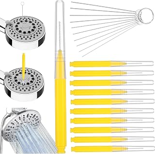 Gatuida Shower Head Cleaner: Small Gaps Hole Anti-Clogging Shower Head Cleaning Brush, Shower Nozzle Clog Removal Picks Shower Cleaner Brushes for Gaps Crevice Eyebrow Grooming, 20PCS