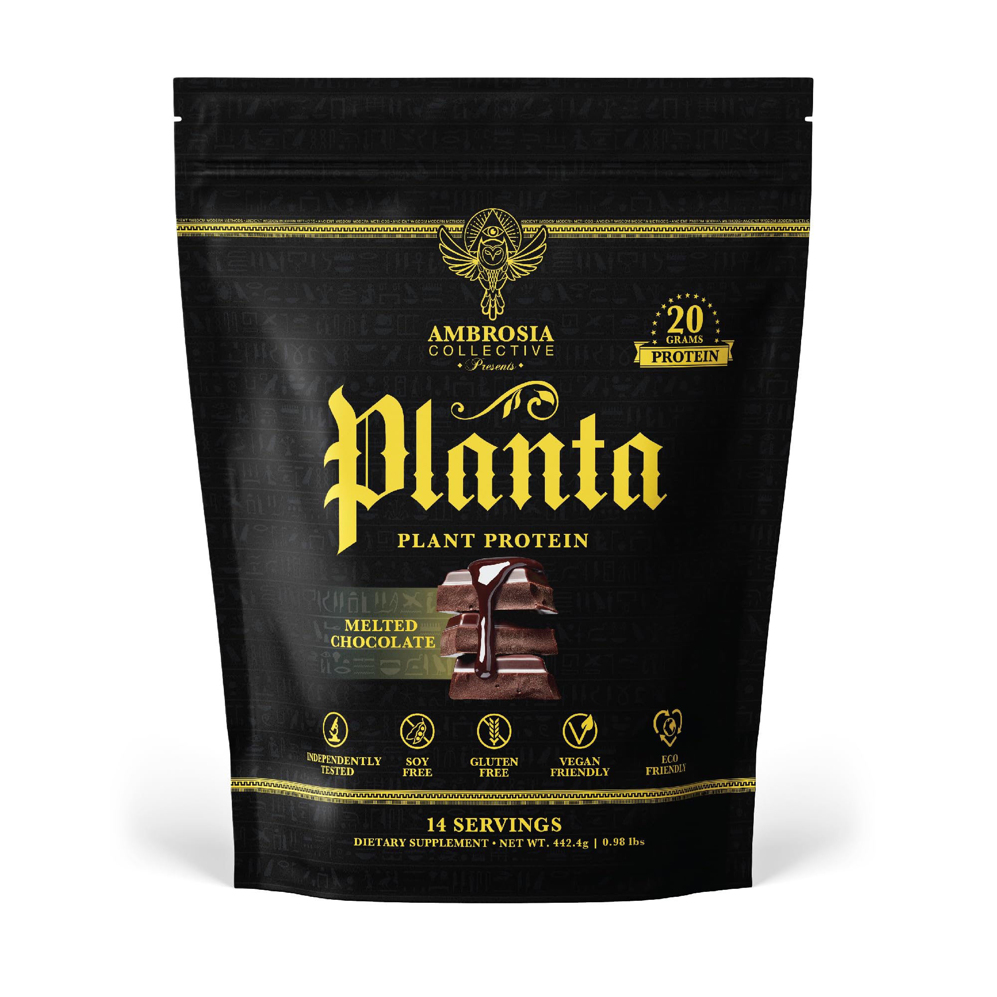 Ambrosia Planta - Premium Plant-Based Protein | Vegan & Keto Friendly | Gourmet Flavors with No Bloating or Stomach Upset | No Added Sugar | 14