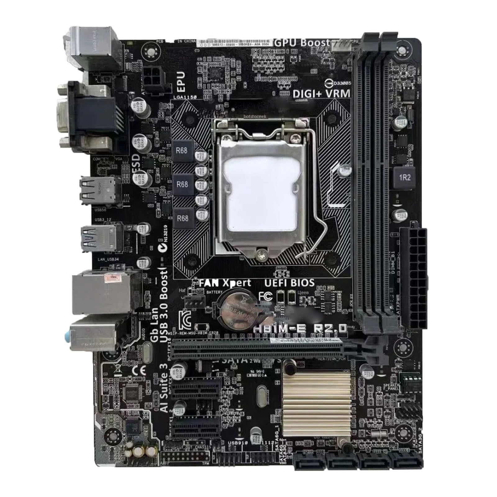 Placa Bases Placa Base Fit For ASUS/ASUS H81M-e R2.0 Puerto Serie DDR3 de 1150 Pines GPU integrada SATA6Gb