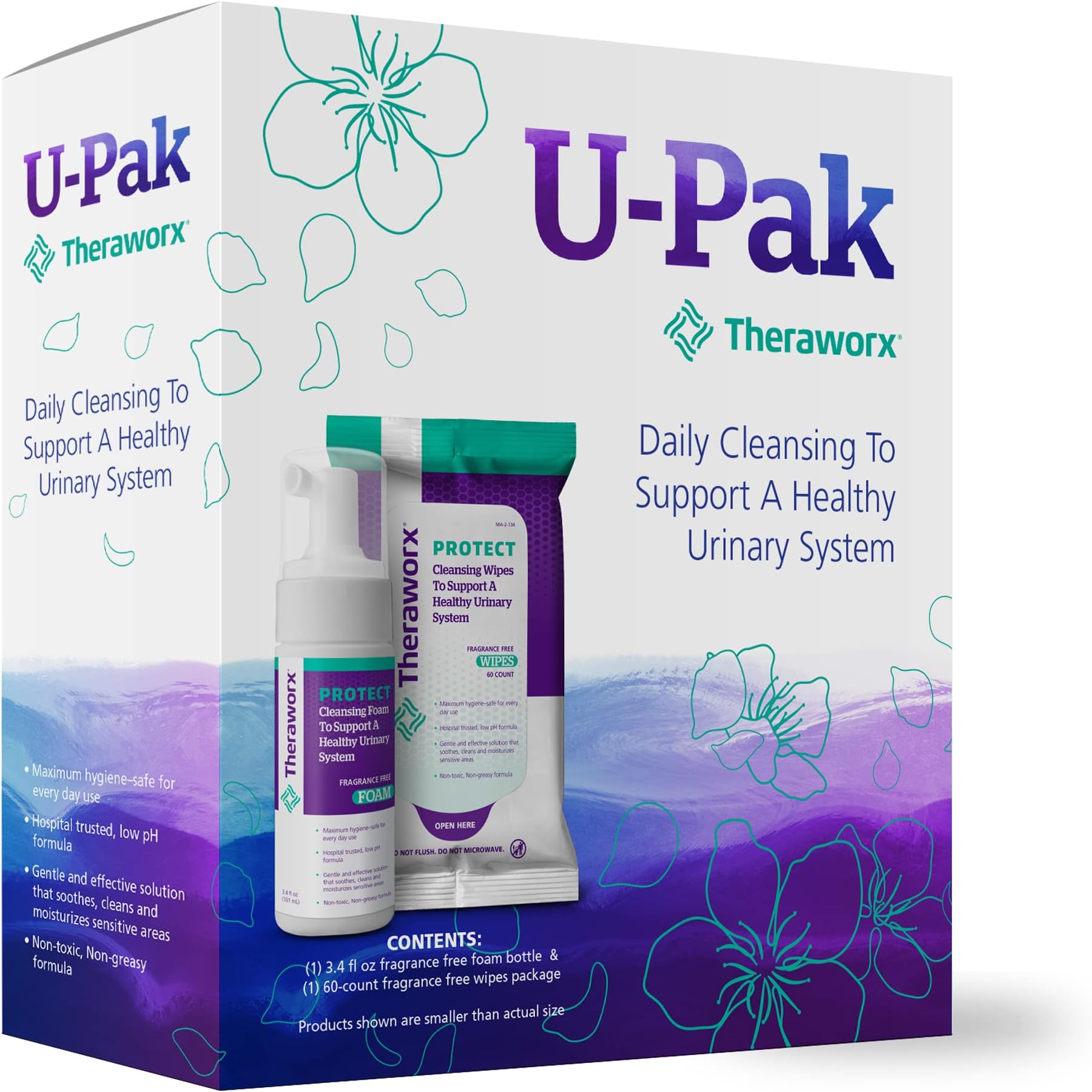 THERAWORX PROTECT U-Pak For Urinary Health Support, Includes Foam and Wipes - 1