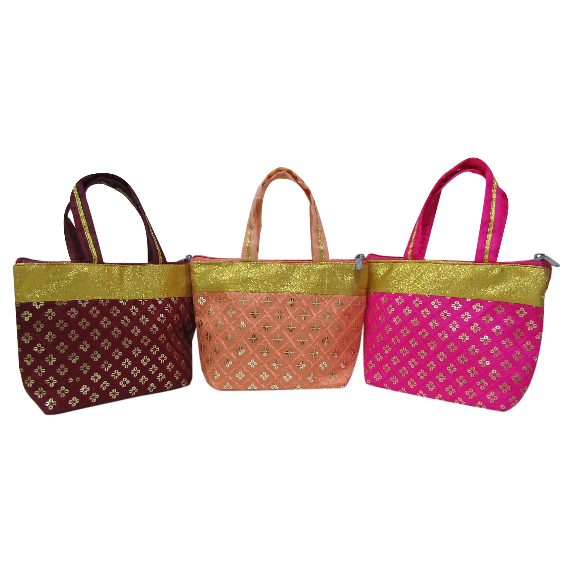 Purple Pink Traditional Sequence Potli Purse for Women with Zipper, Potli Bags for Return Gifts, Potli Pouches for Baby Shower, Potli Purse for Ladies, Potli Bags for Gifting (Pack Of 12 Pcs) (B0BTMFD7Y4) Amazon Price History, Amazon Price Tracker