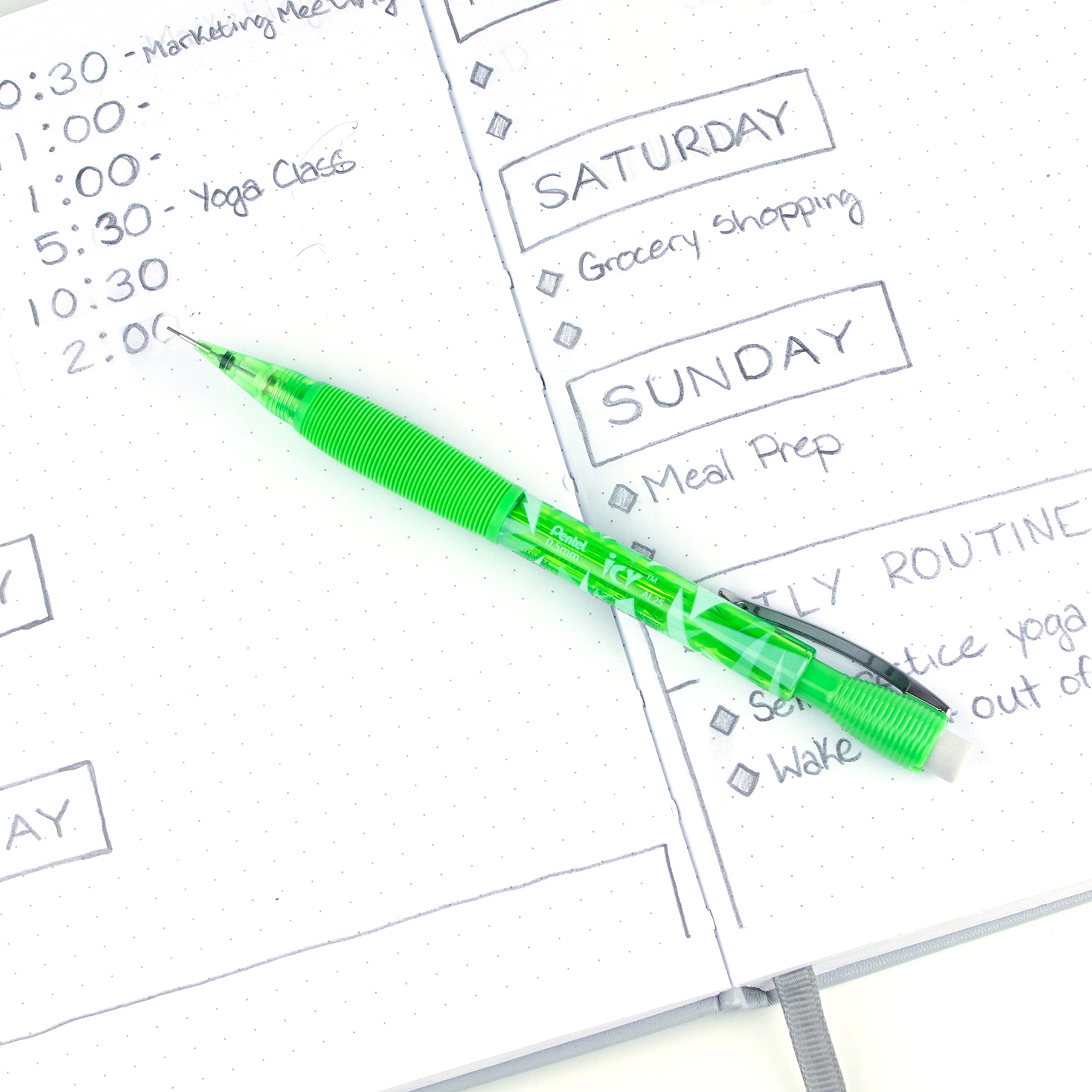 Pentel ICY - Portaminas, color Tinted Lime Green Barrel 0,5 mm