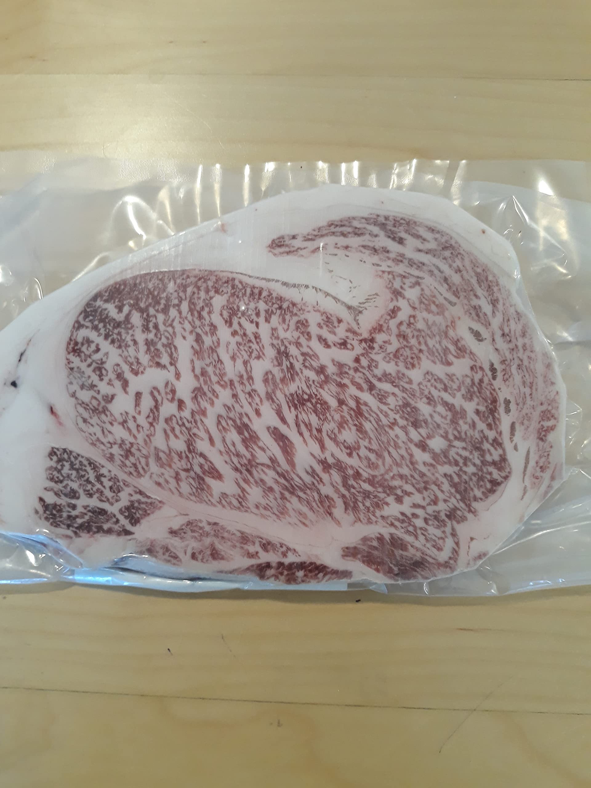 Japanese Kagoshima Wagyu Beef A5 (Kamichiku) Striploin 1lb Steak Cut