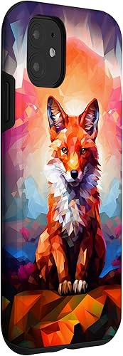 Miniatura 3 de iPhone 11 Mosaico de zorro rojo  Lindo  Funda colorida