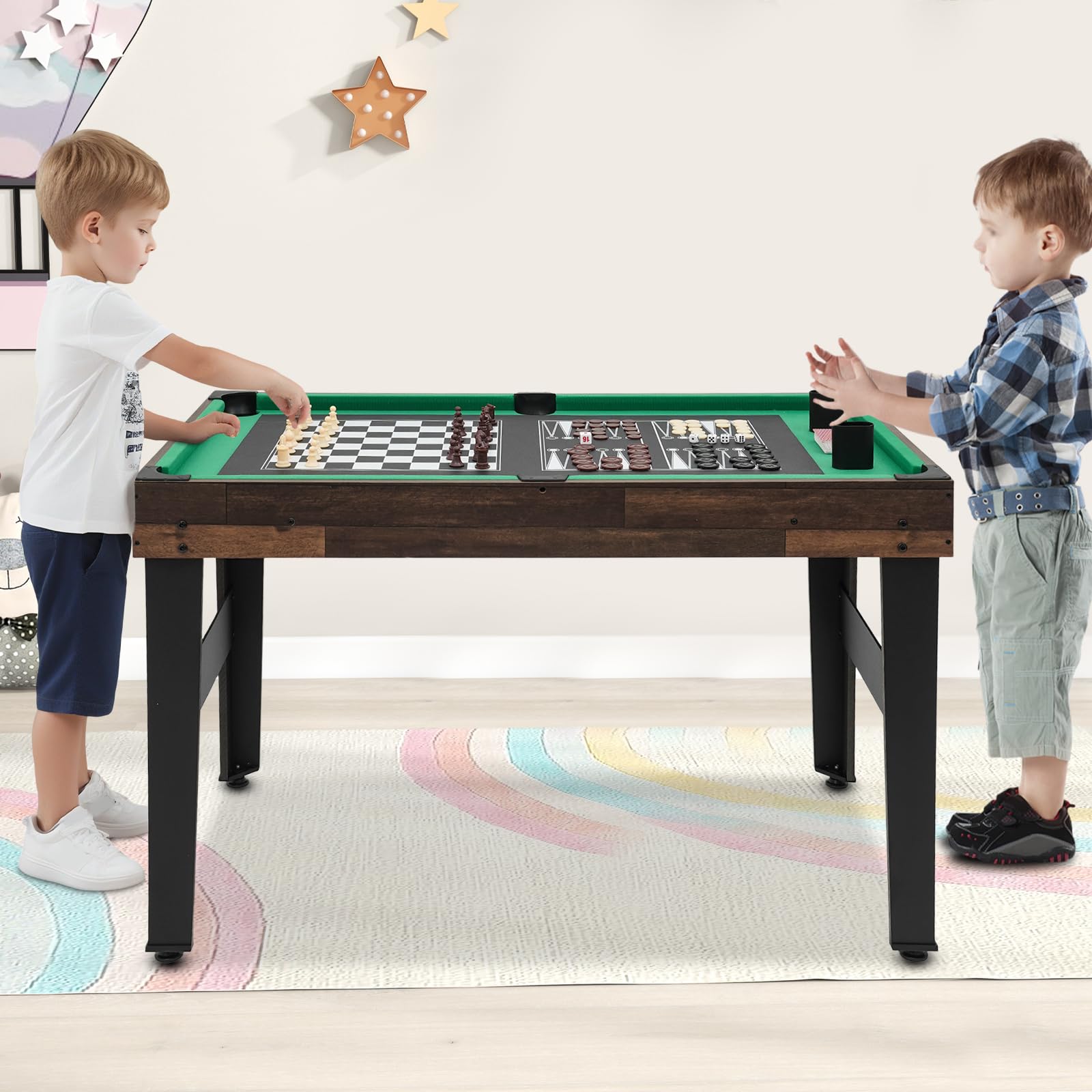 Mesa de juego 10 en 1, mesa multijuego, los mejores deportes de billar para niños y adultos, diversión familiar para el hogar, MDF metal compacto, para niños y adultos a partir de seis años, 122 x 60