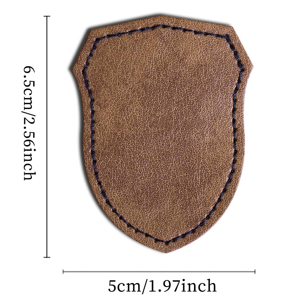 Bestlabel 10PCS Hat Patches Laserable Irregular Shaped Rustic Leatherette Patch Adhesive Faux Leather Patches Blanks for Hats Fabric Custom Repair Sew Laser Glowforge Supplies