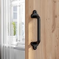 Vista 3 de SMARTSTANDARD Manija de puerta de granero antigua de 9 pulgadas, mango grande de hierro fundido rústico retro para puertas, garajes, cobertizos