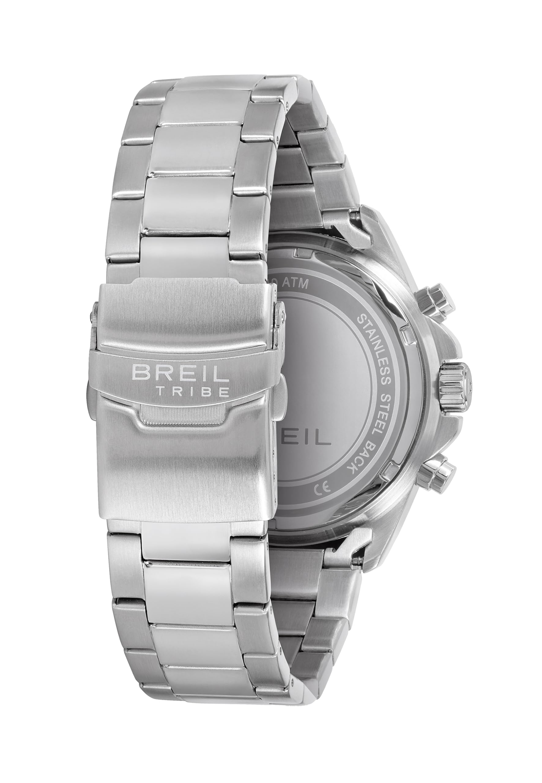 Breil Orologio Uomo, Bracciale in Acciaio, Cassa 44 cm | Collezione STAND GUARD, Movimento Quarzo Analogico, Resistente all'acqua 100 metri, Idee regalo Uomo