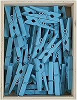 Vista 109 de JAM PAPER Wood Clip Clothespins - Small - 7/8 Inch - White - 50 Clothes Pins/Pack