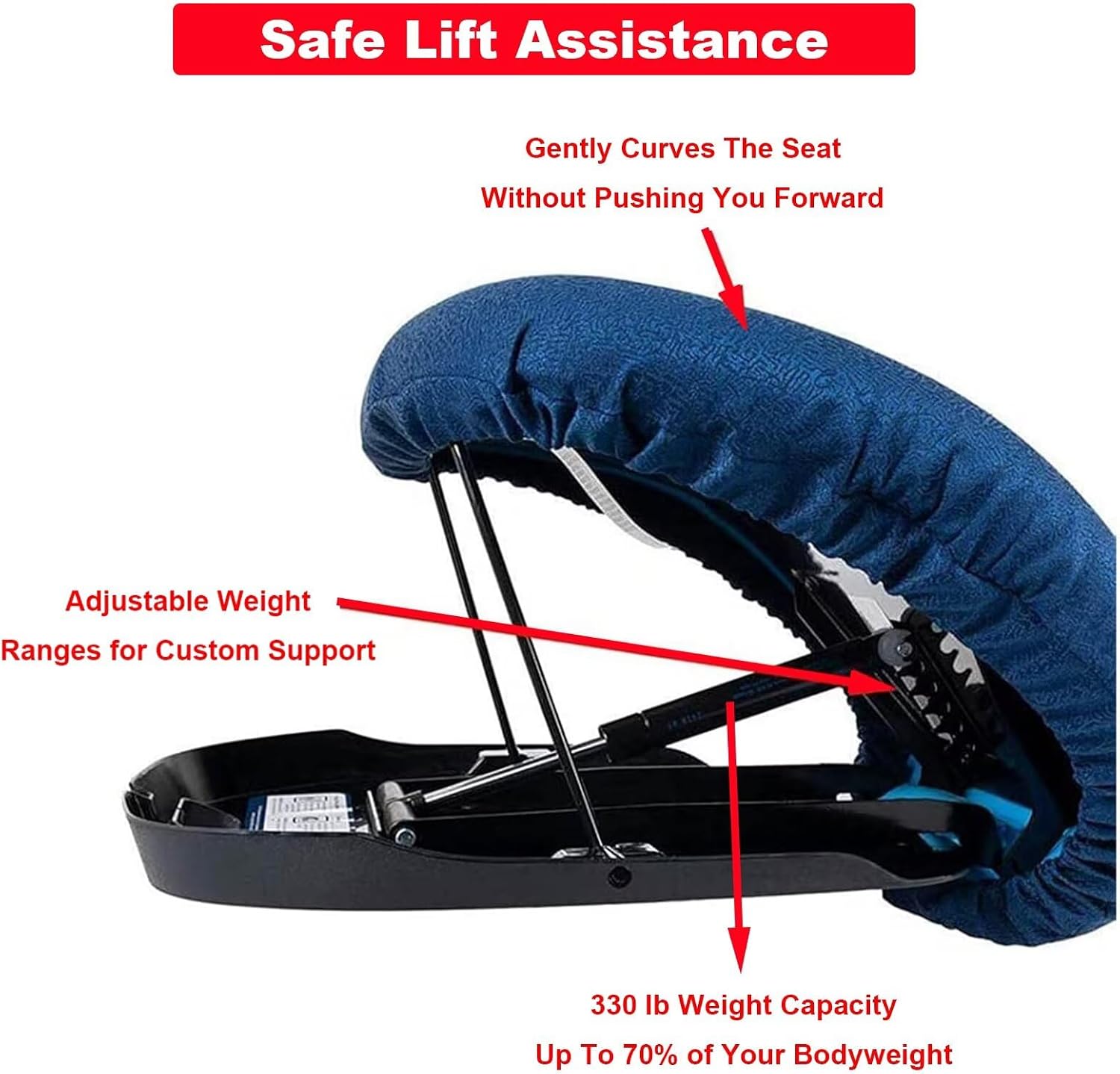 Portable Lifting Seat - Lifting Cushion Seat Pad with Rising Aid, Memory Foam Cushion Self Lifting Chair, Elderly Sofa Support Pad Lift Chair