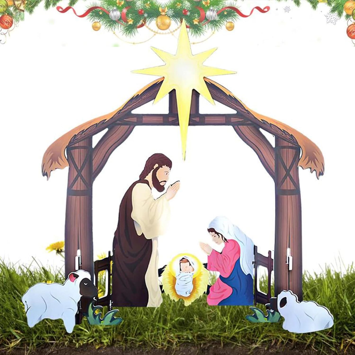 Outdoor Nativity Set, Outdoor Scene Display, Christmas