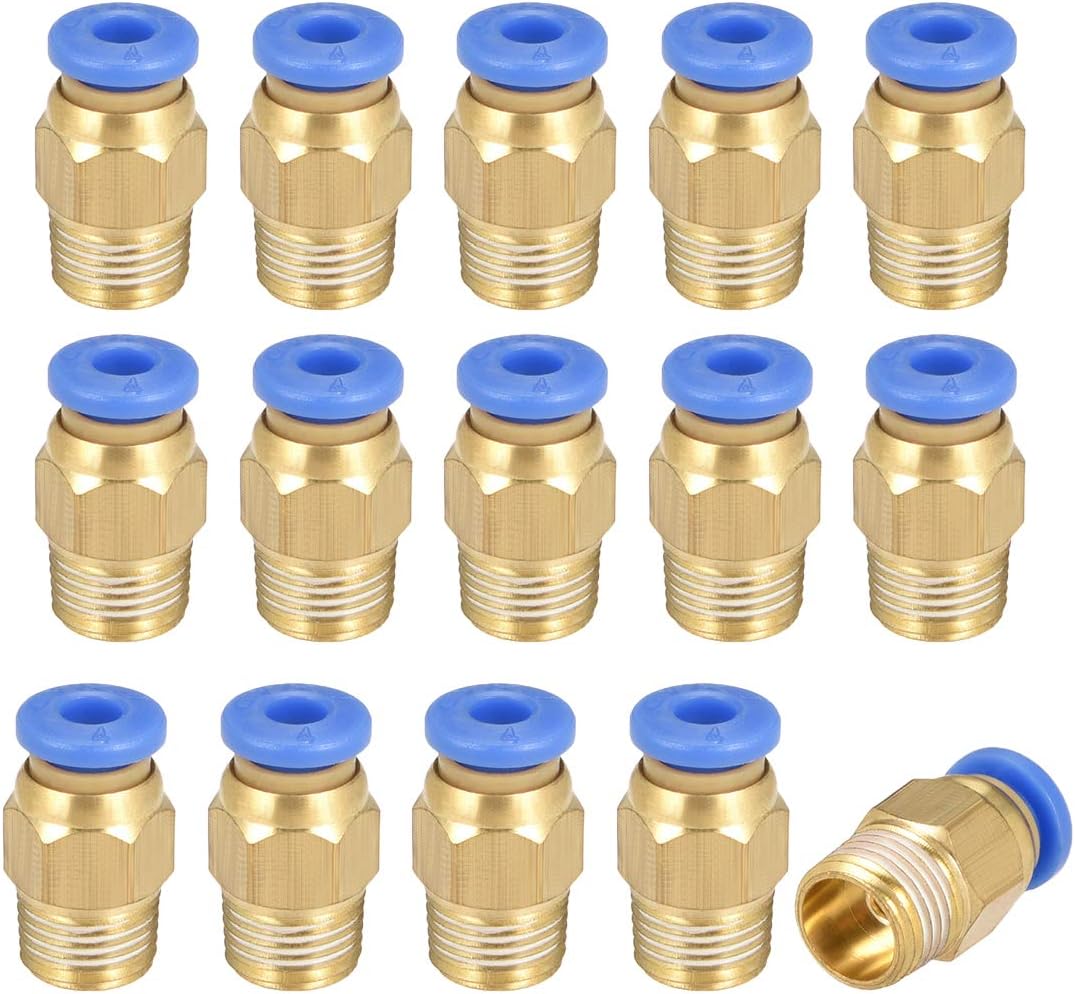 Uxcell Lot De 6 Raccords Pneumatiques Droits à Connexion Rapide M5 Mâle