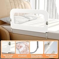 Vista 6 de Barandilla de protección para cama de niños pequeños - rieles de seguridad para cama de bebé de 32 pulgadas, plegables y con alturas ajustables
