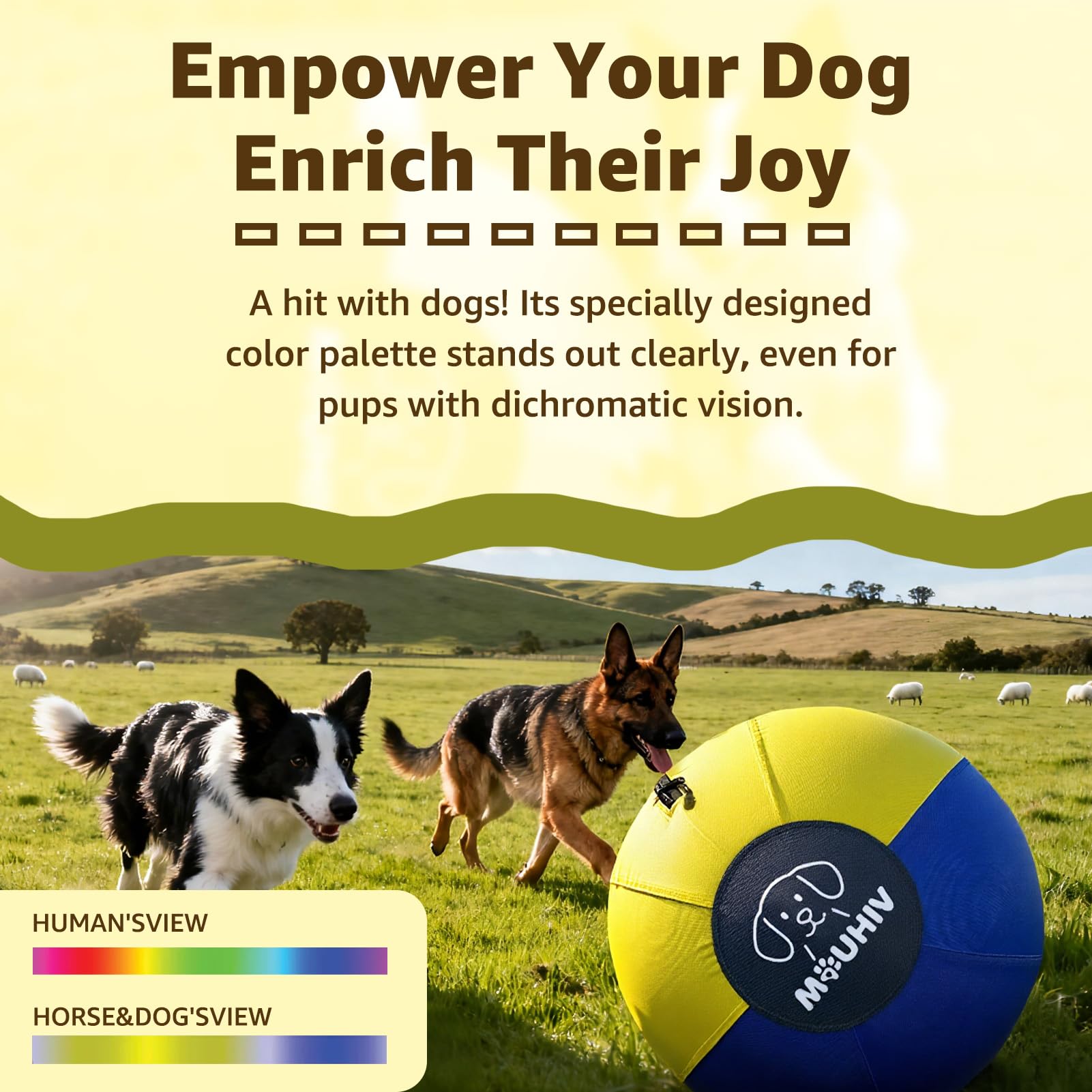 Pelota de entrenamiento para perros de 25 pulgadas, pelotas de entrenamiento para perros grandes con bomba de mano, juguete interactivo para perros, pelotas para entrenamiento al aire libre