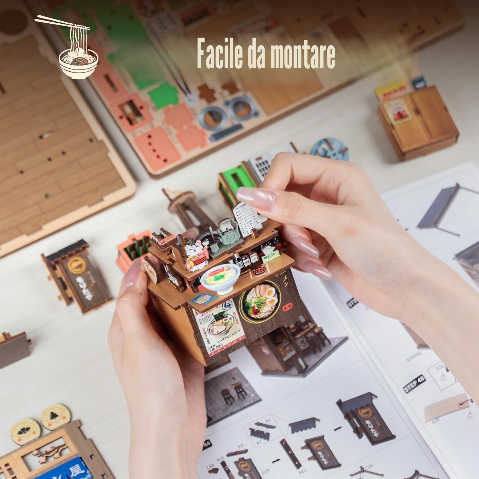 Fsolis Book Nook Kit – Casa delle bambole modello per ragazzi a partire dai 14 anni – Espositore decorativo per libreria e decorazione per la casa | Regalo creativo per giovani hobbisti (Morita-Ya)
