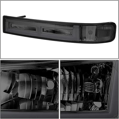 Miniatura 4 de DNA MOTORING F-Style LED DRL Faro delantero + juego de lámparas de estacionamientogiro compatible con 03-14 ExpressSavana 1500, 03-23 ExpressSavana