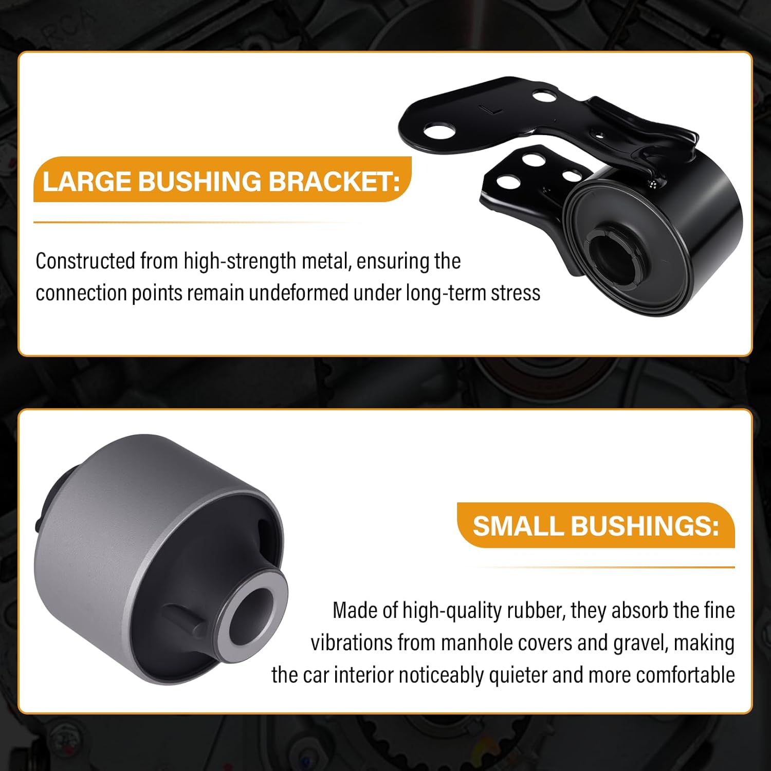 Front Lower Suspension Control Arm Bushing Kit Compatible with ACURA MDX 2014-2016 Honda Pilot 2016-2022 Ridgeline 2017-2019 Passport 2019, Replaces 51395-TZ5-A00 51390-TZ5-A00