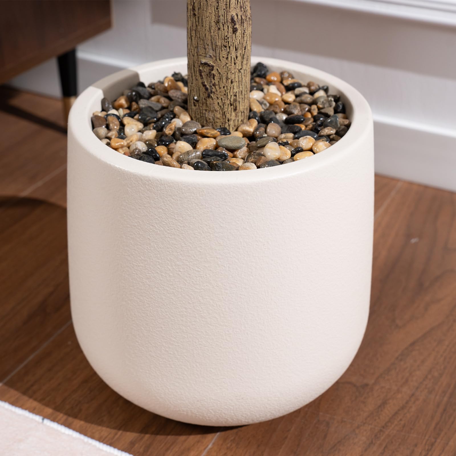 olivenbaum künstlich 210cm,kunstpflanzen groß mit Weiß Topf-1230 realistischen Blättern und 41 lebensechten Oliven,künstliche Pflanzen Dekoration ideal für Büros, Wohn und Schlafzimmer.