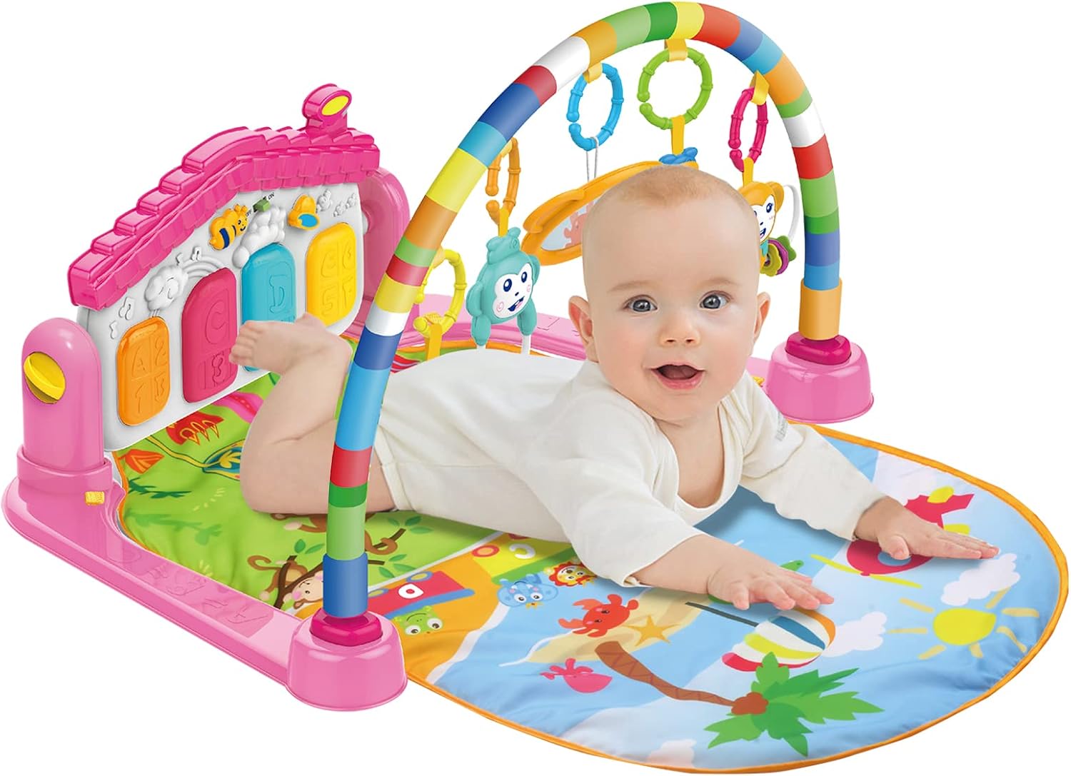GLÜCK Baby Gyms&Play MatsKick and Play Piano Gym Tummy