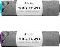 Vista 11 de Eunzel Paquete de 2 Toallas de Yoga Caliente con Punto de Agarre, Toalla de Tapete de Yoga Antideslizante Absorbente de Sudor para Yoga Caliente