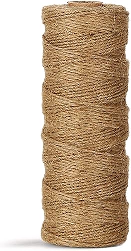 Miniatura 3 de Cuerda de yute natural, materiales de embalaje industrial, resistente, cuerda de yute marrón natural, cuerda de yute de 49 pies49.2 ft para artes,