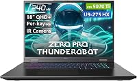 Thunderobot Zero 18 Pro Gaming Laptop: Core Ultra 9 275HX, RTX 5070 Ti, 32GB DDR5, 1TB SSD, 18" QHD+ 240Hz Display