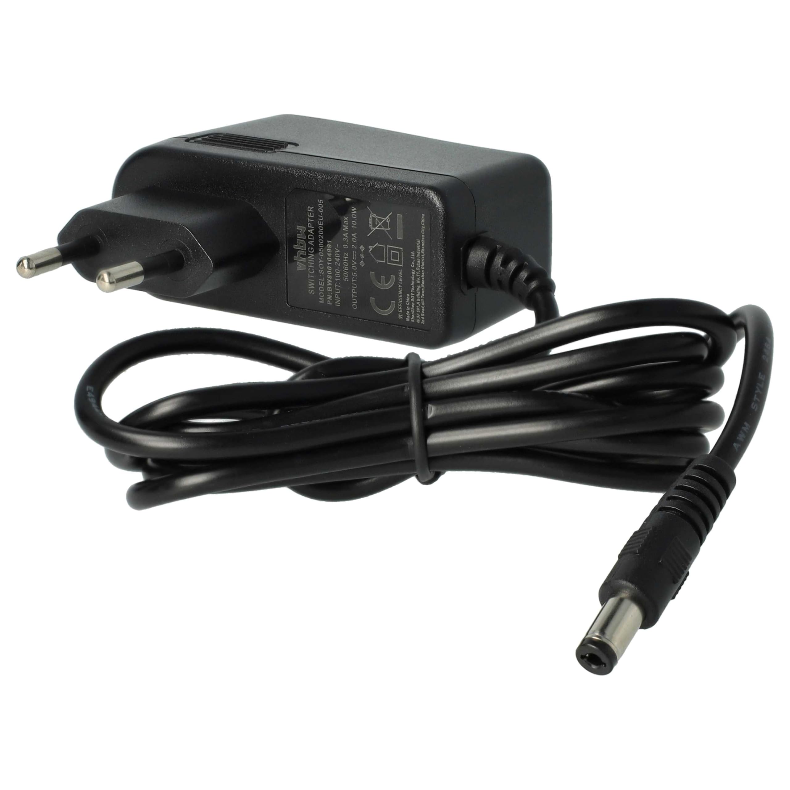 vhbw 220V zasilacz 10W (5V/2A) do Yealink SIP T19p, T21PN, T27G, T29G, T41p, T42S, T46S, T48S, T49G, T52S, T56A, T58A, T58V