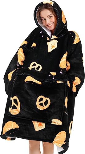 Miniatura 20 de Narecte Manta con Capucha Extra Grande y Acogedora, Manta con Capucha Usable para Adultos, Manta con Capucha Suave y con Capucha, Regalos