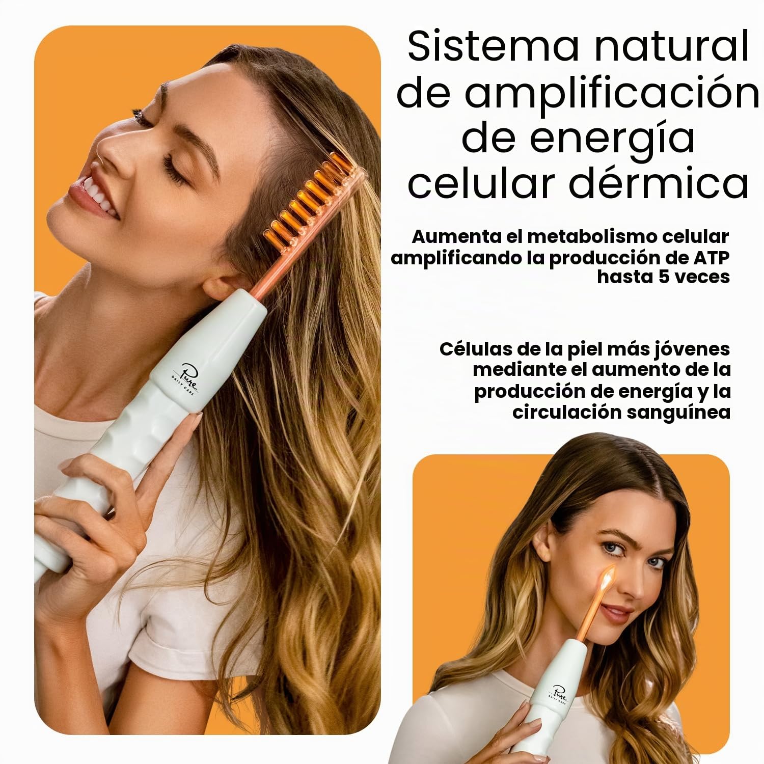 NuDerma - Máquina portátil de alta frecuencia para la piel con neón, antienvejecimiento, estiramiento de la piel, reducción de arrugas/ojeras, control de manchas, estimulador del cuero cabelludo