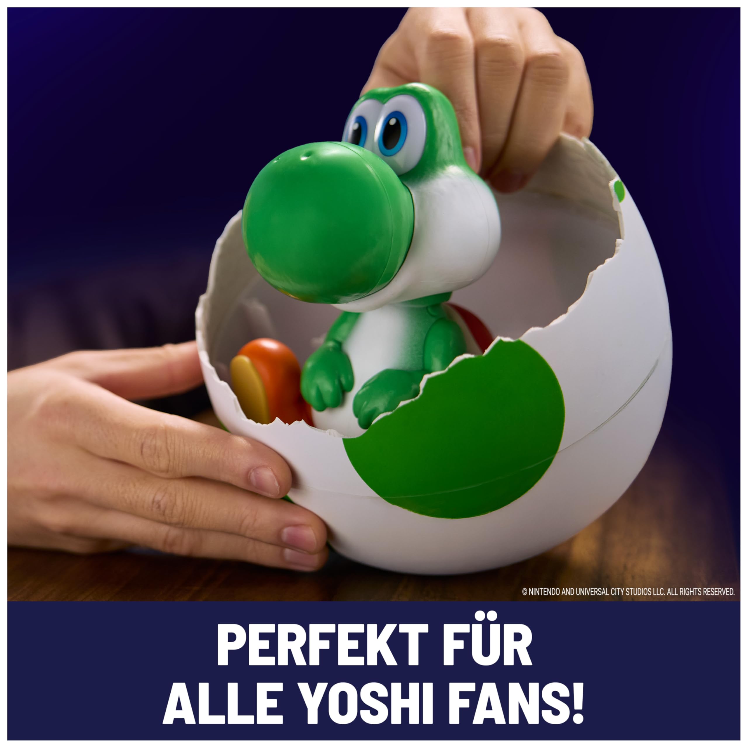 Super Mario Galaxy Movie Hatchin' Yoshi im Ei, ab 4 Jahren | Schlüpft selbst aus dem Ei | Spricht & antwortet | Licht & Sound | Reagiert auf Berührungen | Interaktive Sammelfigur