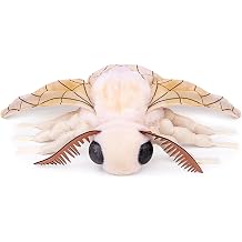 FRANKIEZHOU Simulation Silk Moth Stuffed Animal-White-15in, Soft Moth Plush Toy Gifts for Kids, Baby,Home Decor,Hugging Toy