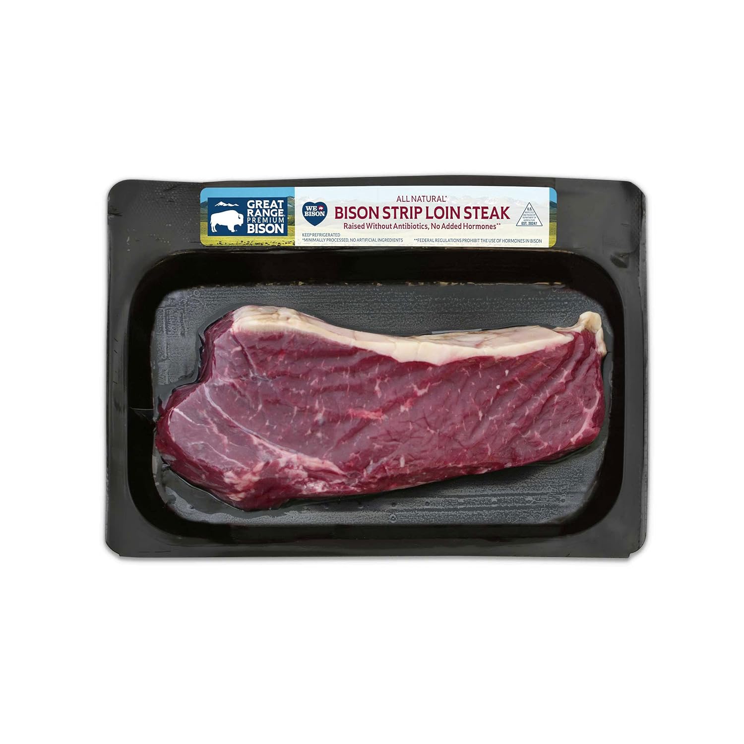 Great Range Bison Bison New York Strip Steak Grocery