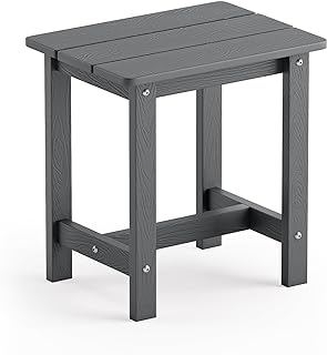 LUE BONA Outdoor Side Table, HDPS Small Outdoor Adirondack Side Tables, ...