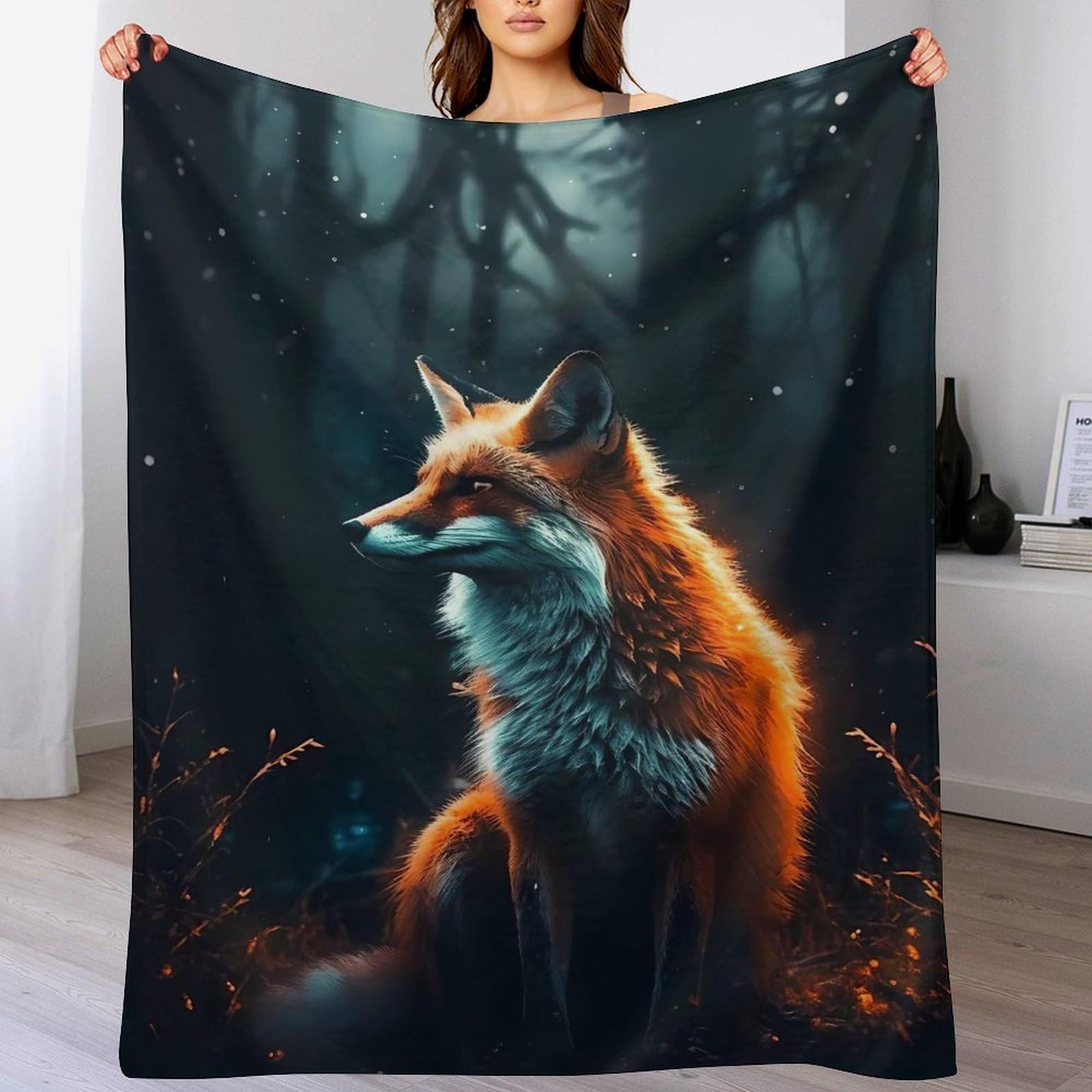 Plaid doux et chaud renard pour des soirees cocooning reussies au salon